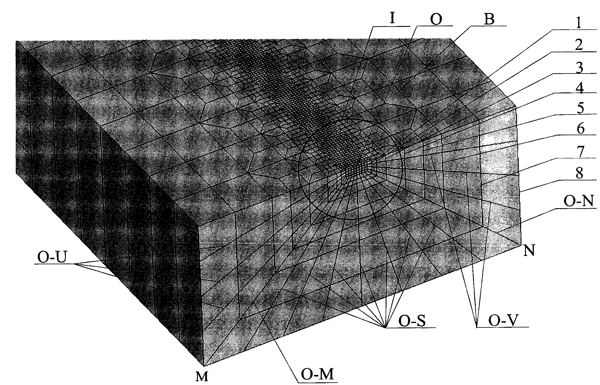 Method for quick transition of finite element three-dimensional model grids