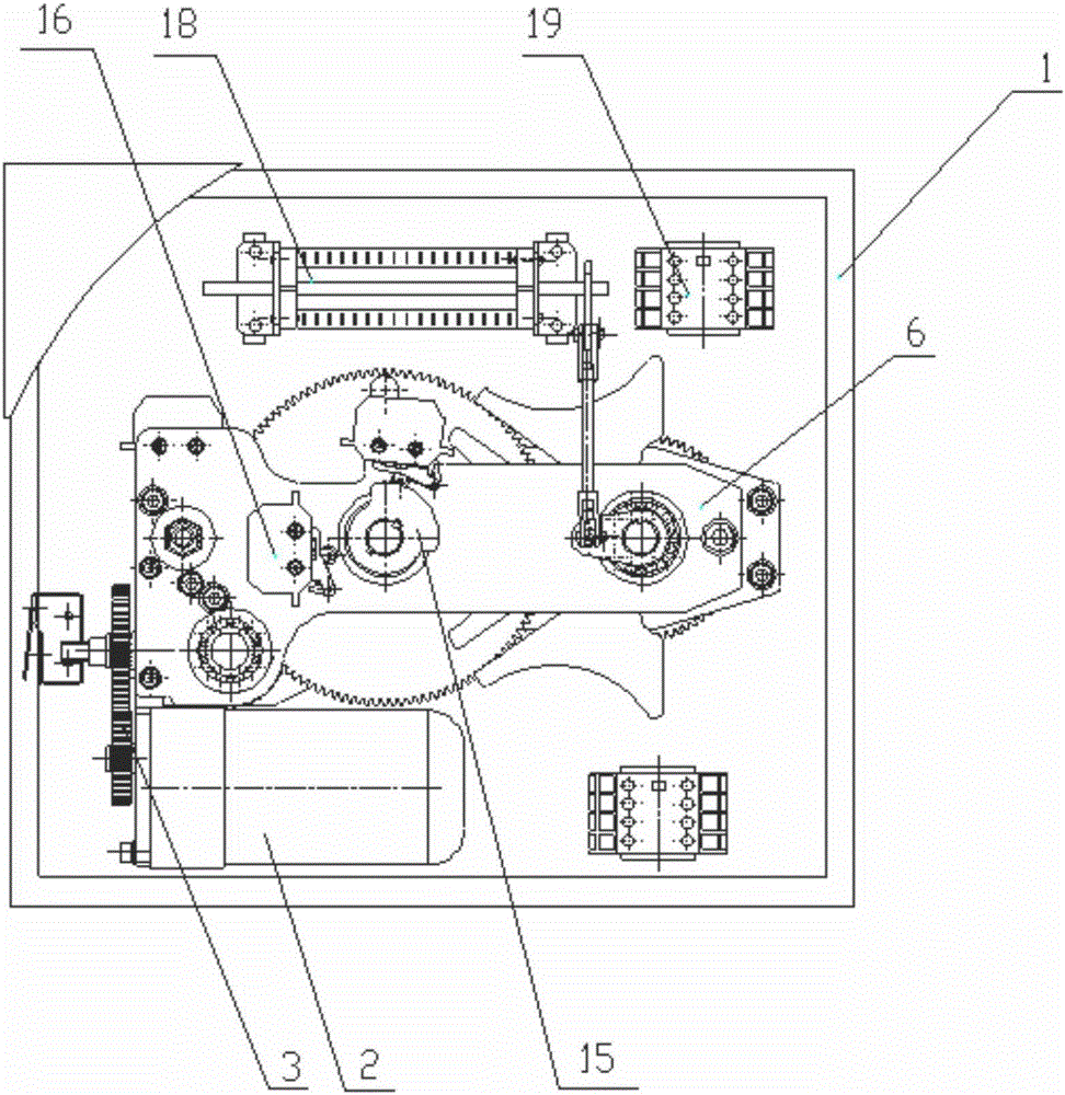 Three-station operating mechanism of high-power single motor