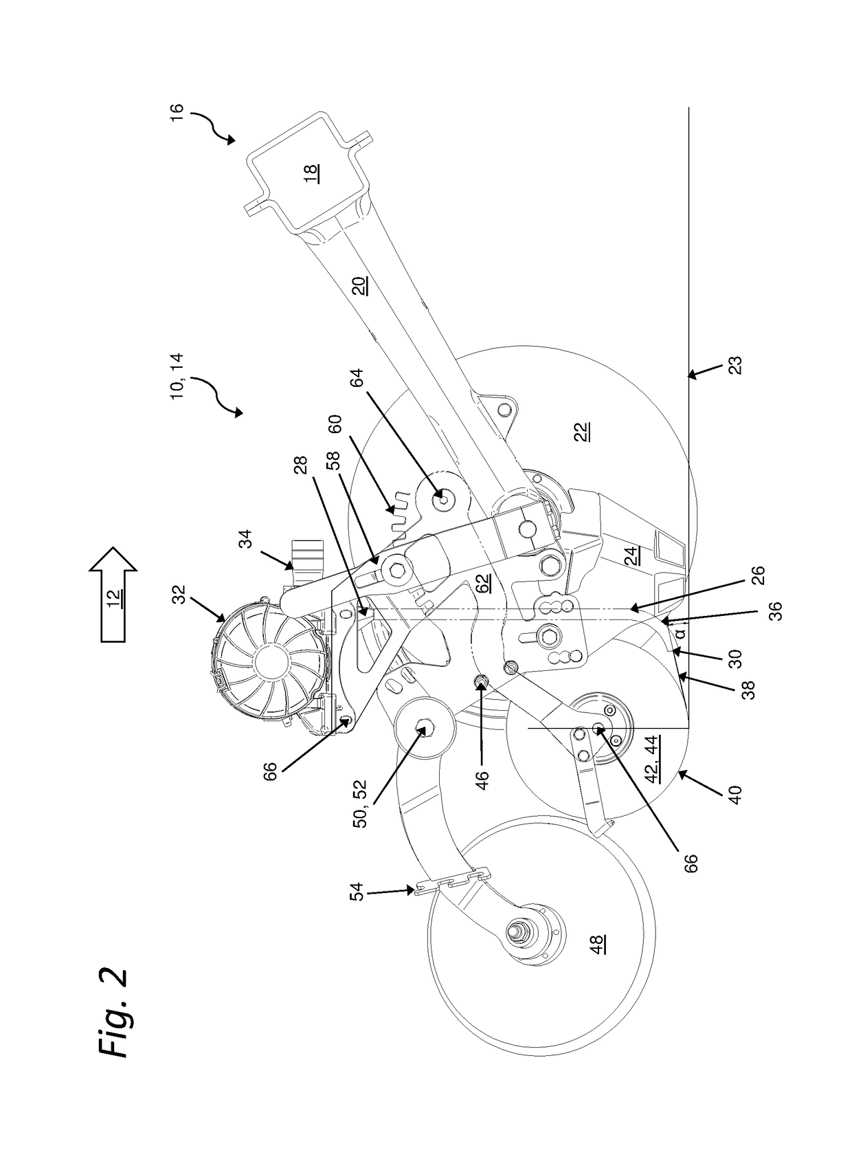 Sowing coulter arrangement of an agricultural machine