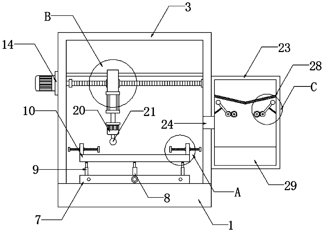 Deburring device for mold machining and using method