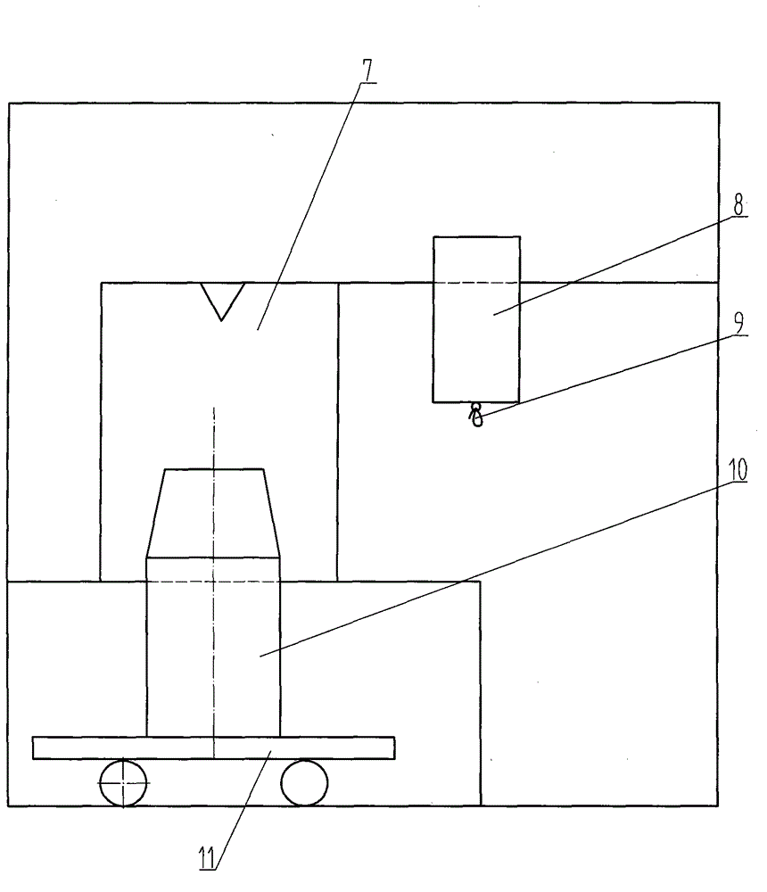 Vacuum pouring method of ingot casting and heat-generating agent feeding barrel for ingot casting and vacuum chamber for pouring