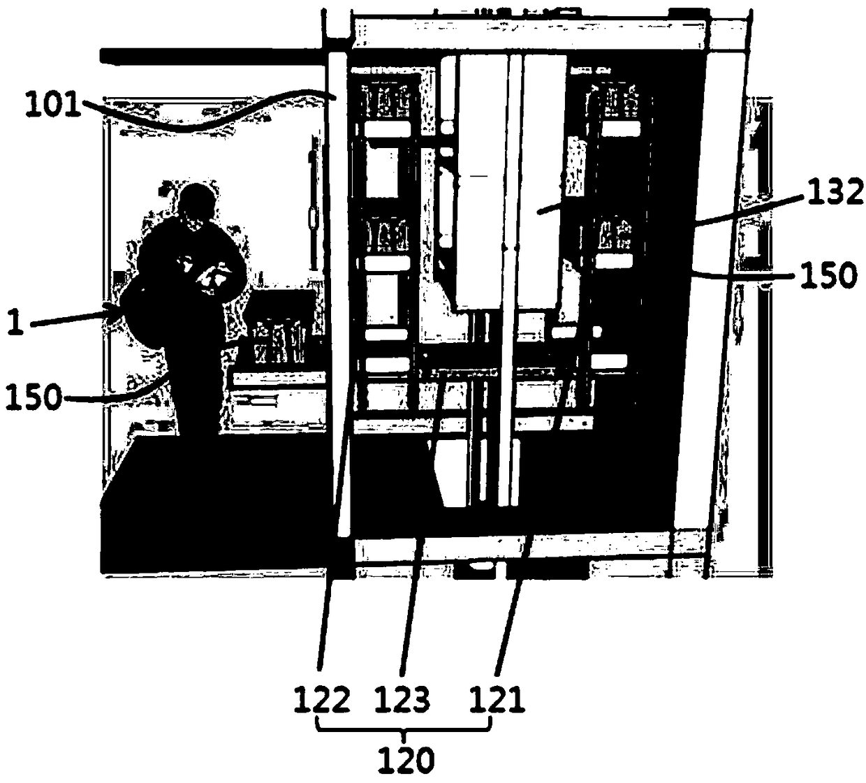 Automatic system for transporting the package into a apartment house