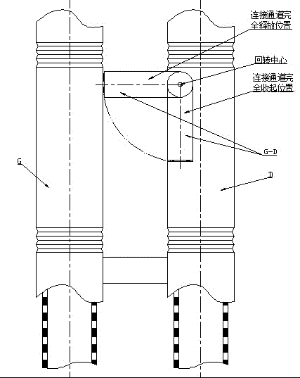 Flowing railway station, track network matched with flowing railway station and combination system of flowing railway station and track network