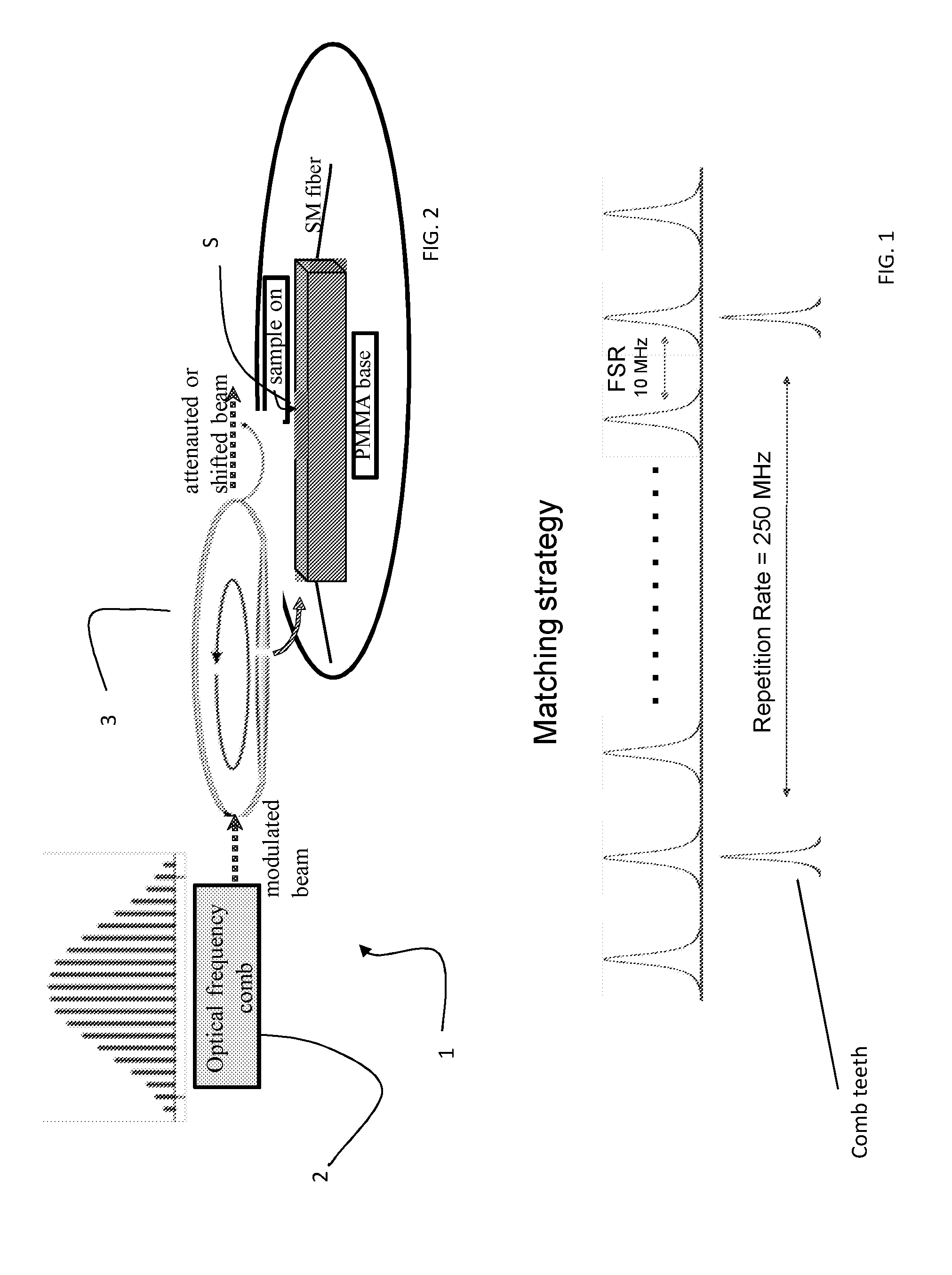 Frequency comb spectroscopy apparatus and method of frequency comb spectroscopy