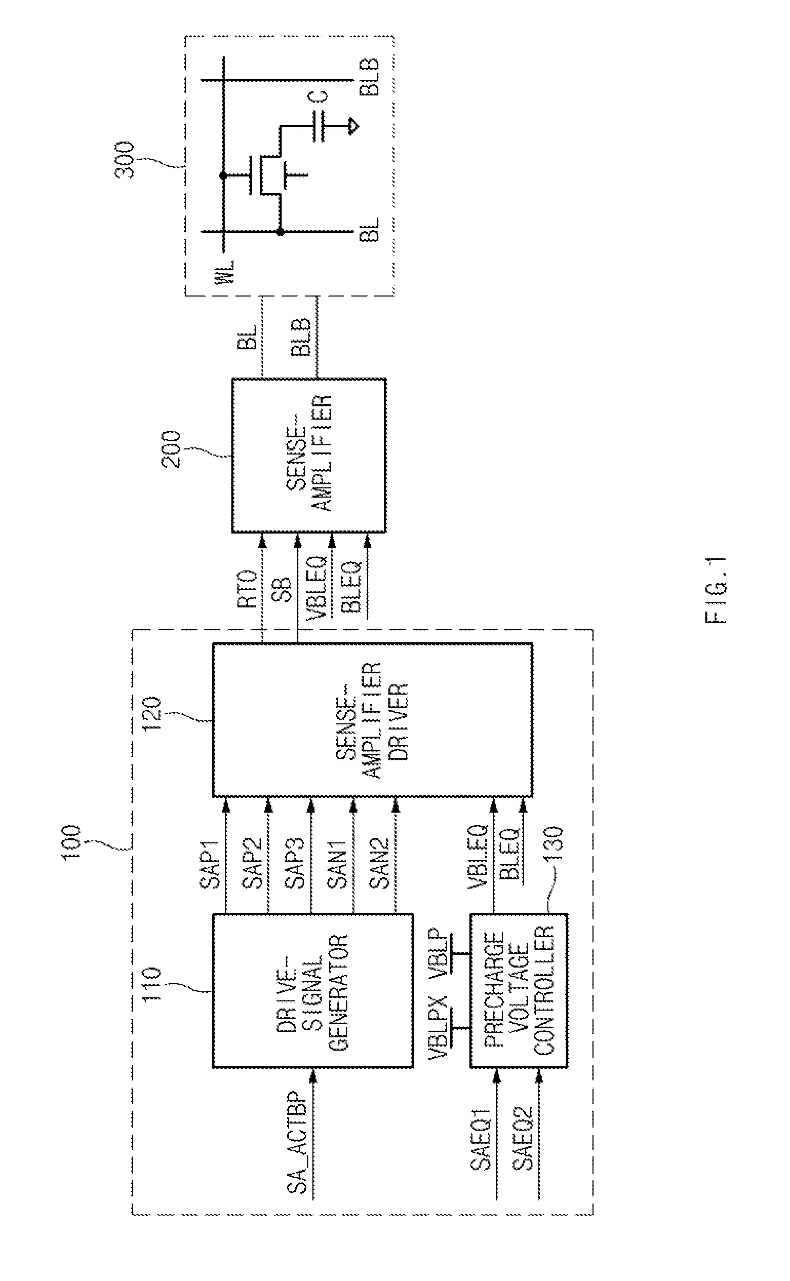 Sense-amplifier driving device and semiconductor device including the same