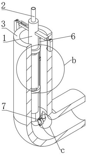 Pipeline interior flushing device for underground pipeline construction