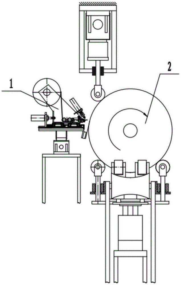 A large roll material automatic edge banding tape system