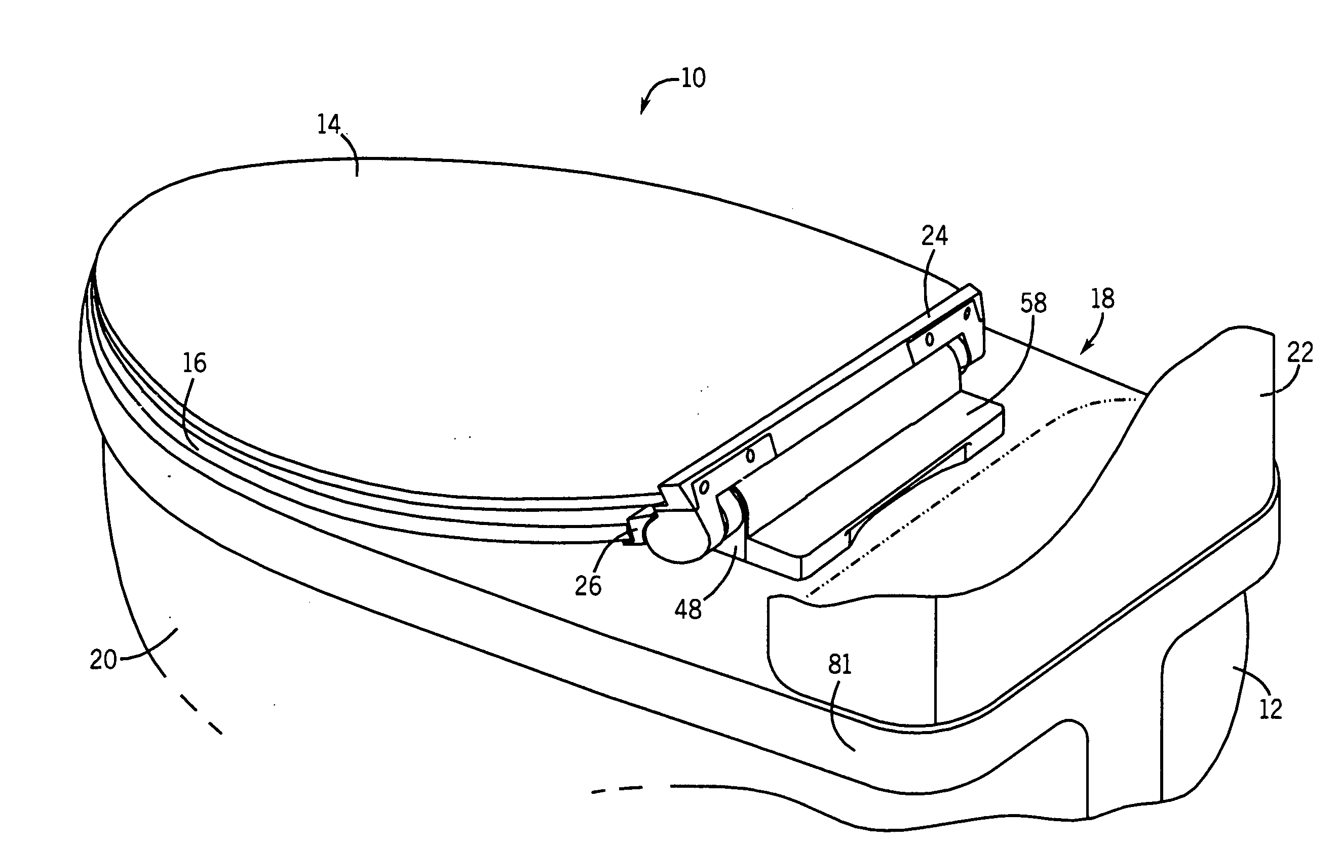 Releasable toilet seat assembly