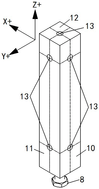 Heat error measuring system of whole workbench of numerical control machine tool and measuring method of system