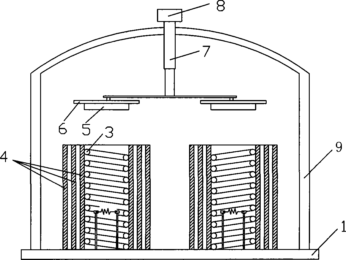 High temperature heating vacuum evaporation film coating device