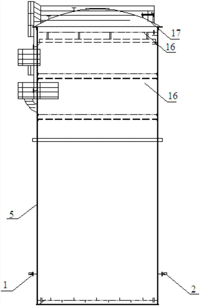 Temperature measurement and scale removal device of tank body