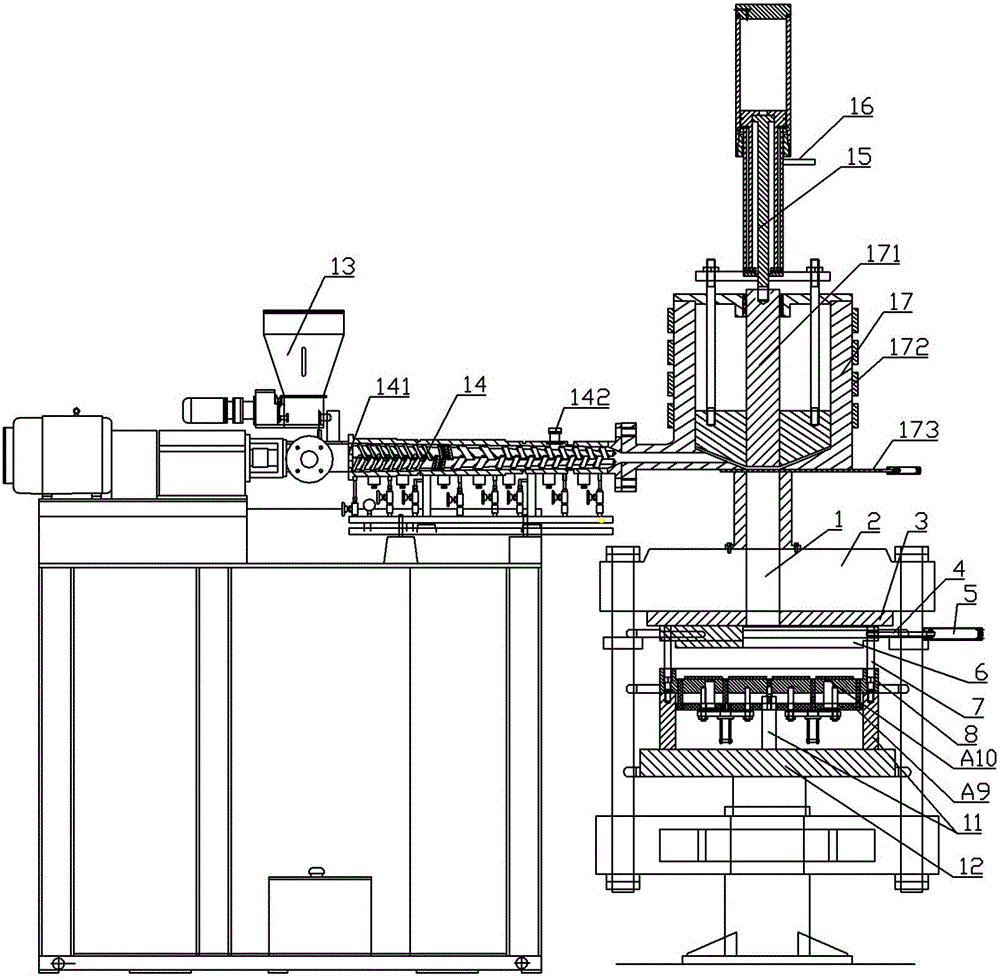 Equipment and method for producing large-size wood-plastic composite boards