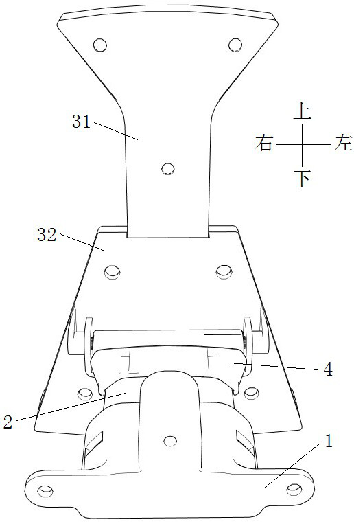 Tablet computer support installed on back of front row seat of automobile and automobile