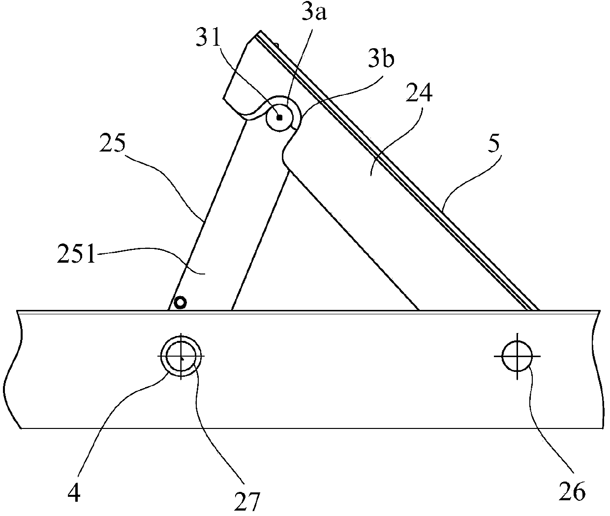 Foldable bearing saddle of steel coil transportation container