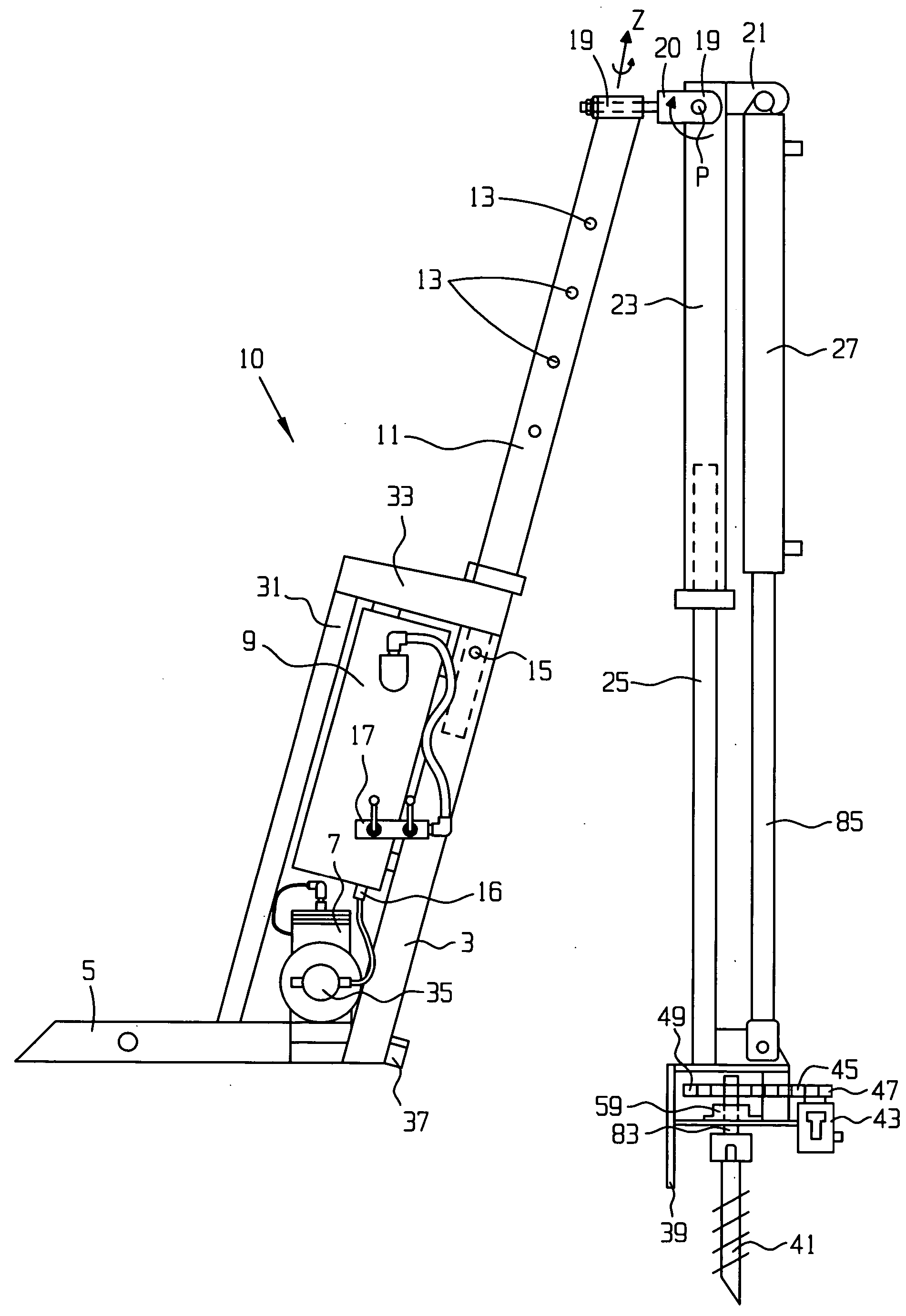 Quick-detach vehicle-mounted auger driver