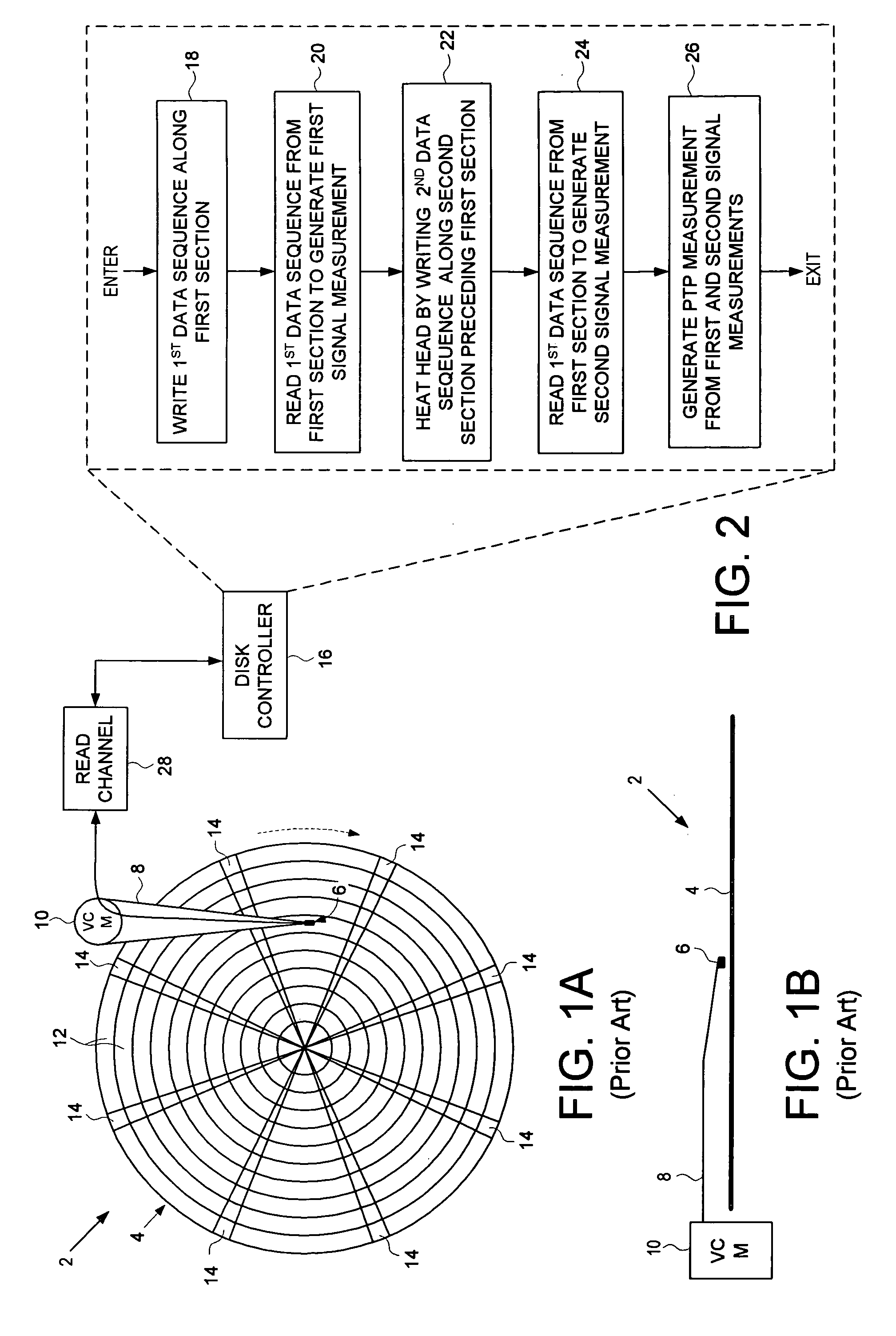 Disk drive measuring pole tip protrusion by performing a write operation to heat the transducer