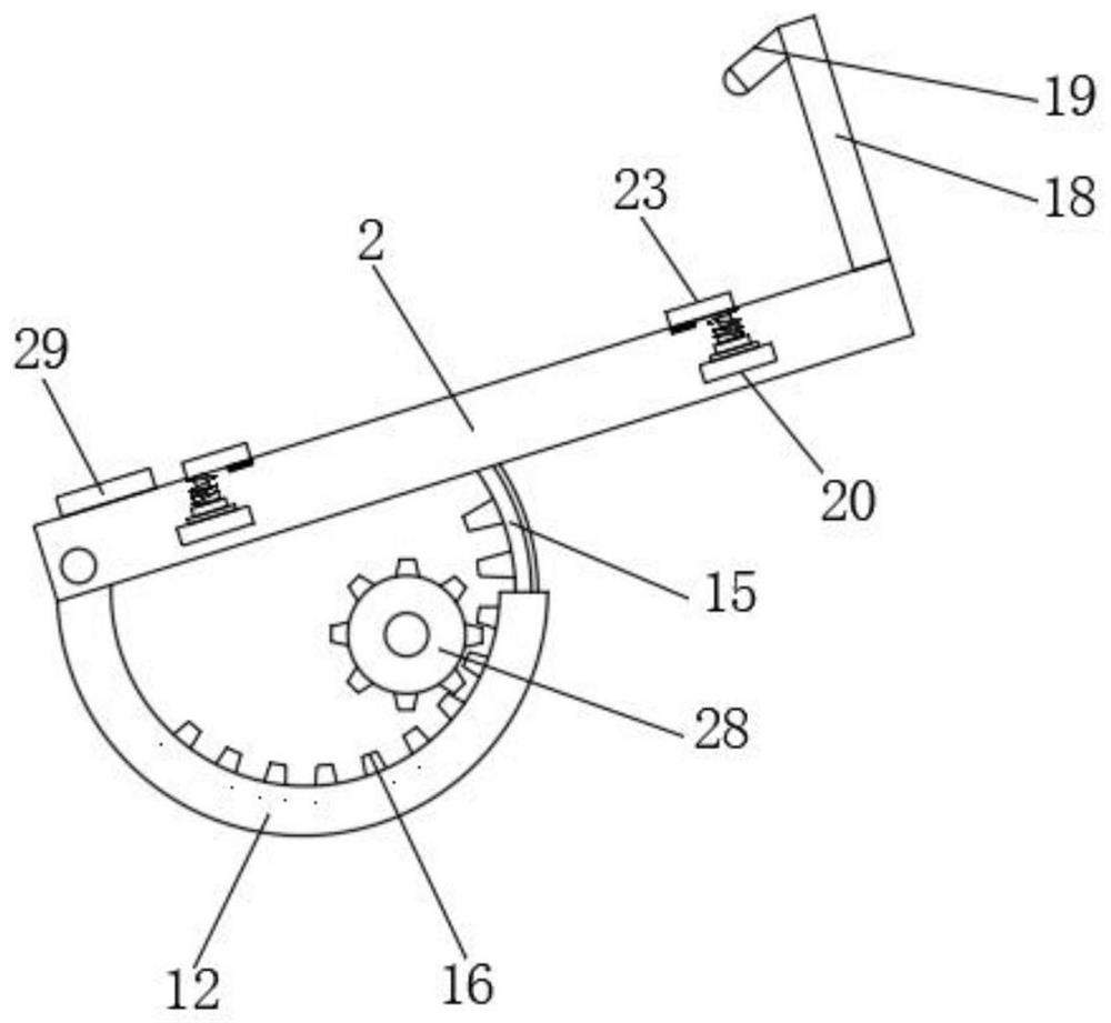 Drawing table convenient for adjusting inclination of table board for mechanical design