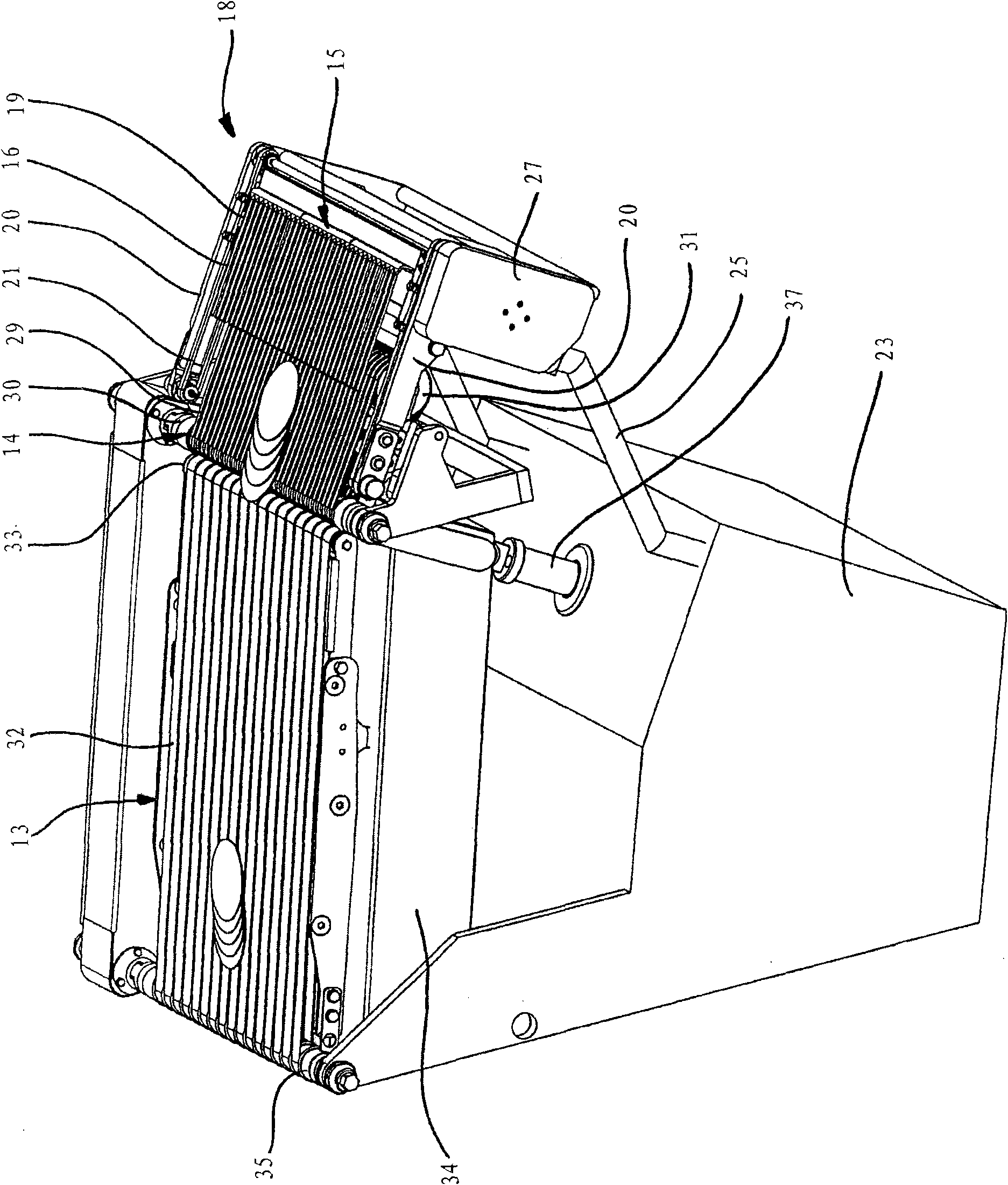 Method and device for cutting a length of food into slices