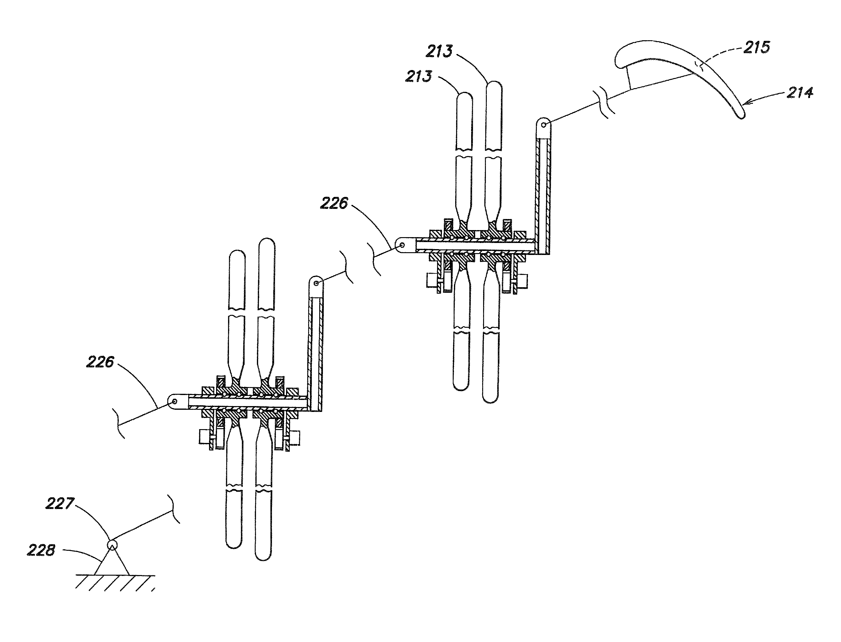 Airborne stabilized wind turbines system