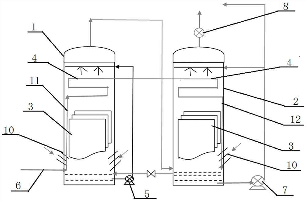 Closed air cooling tower process and system based on micro-interface hydrophilic filler