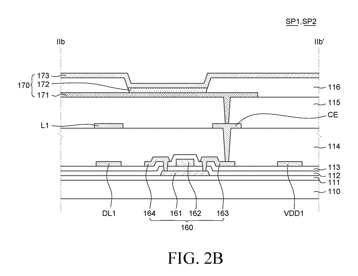 Organic light-emitting display device with high resolution and high definition