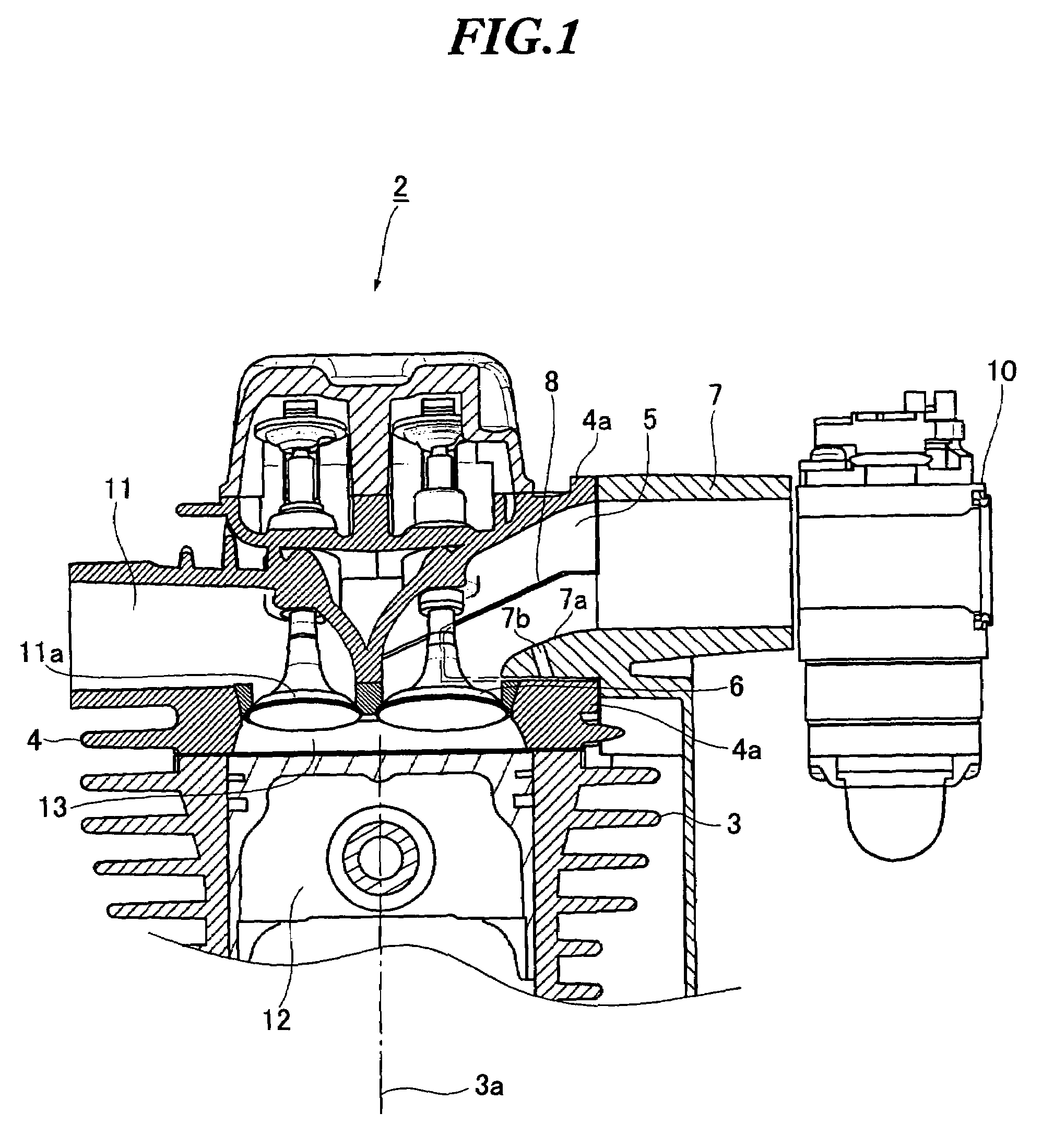 Intake port for 4-cycle engine