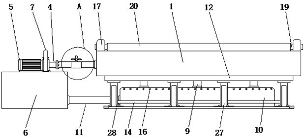 Adjustable water cooling device for cable production