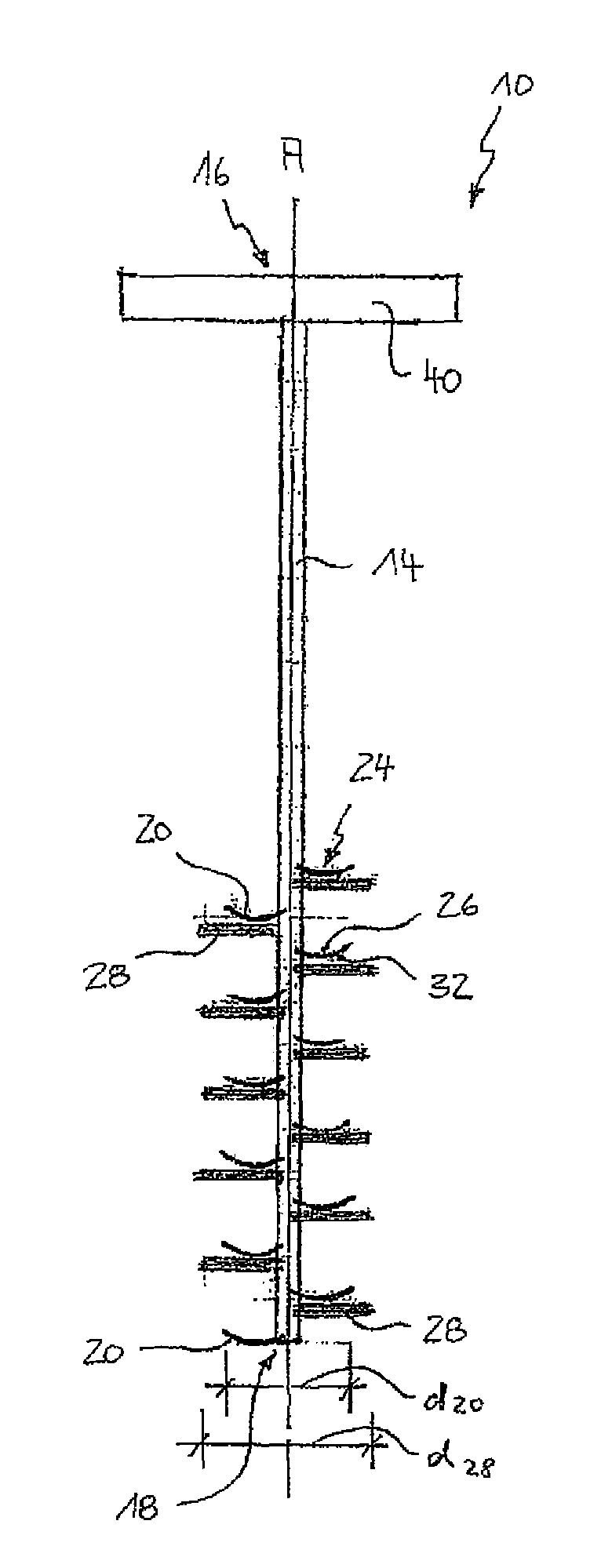 Tool and method for cleaning a drilled hole