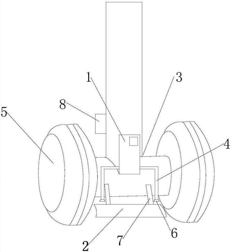 Onboard device for clearing snow on runways