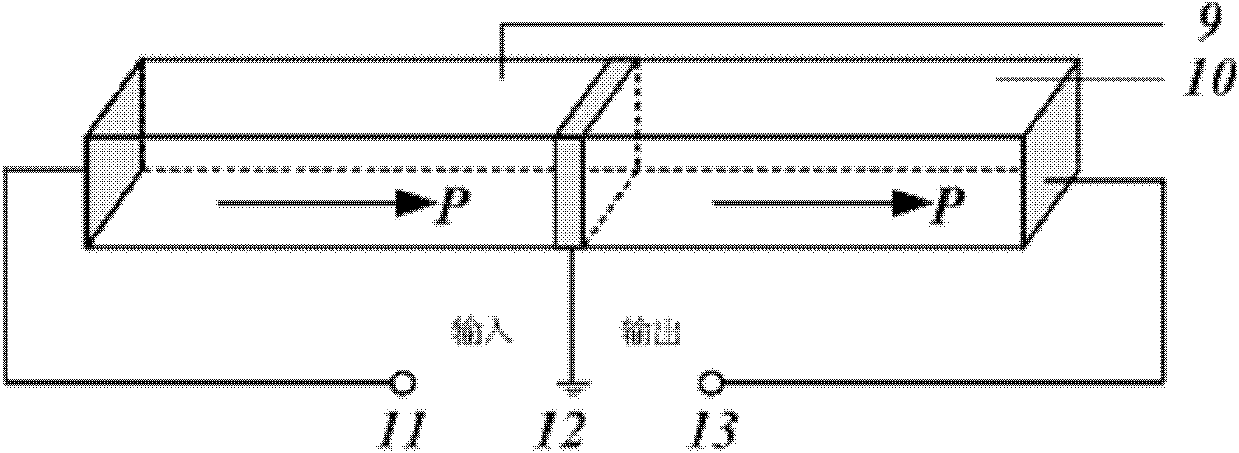 A laminated composite material used for magnetoelectricity storage unit