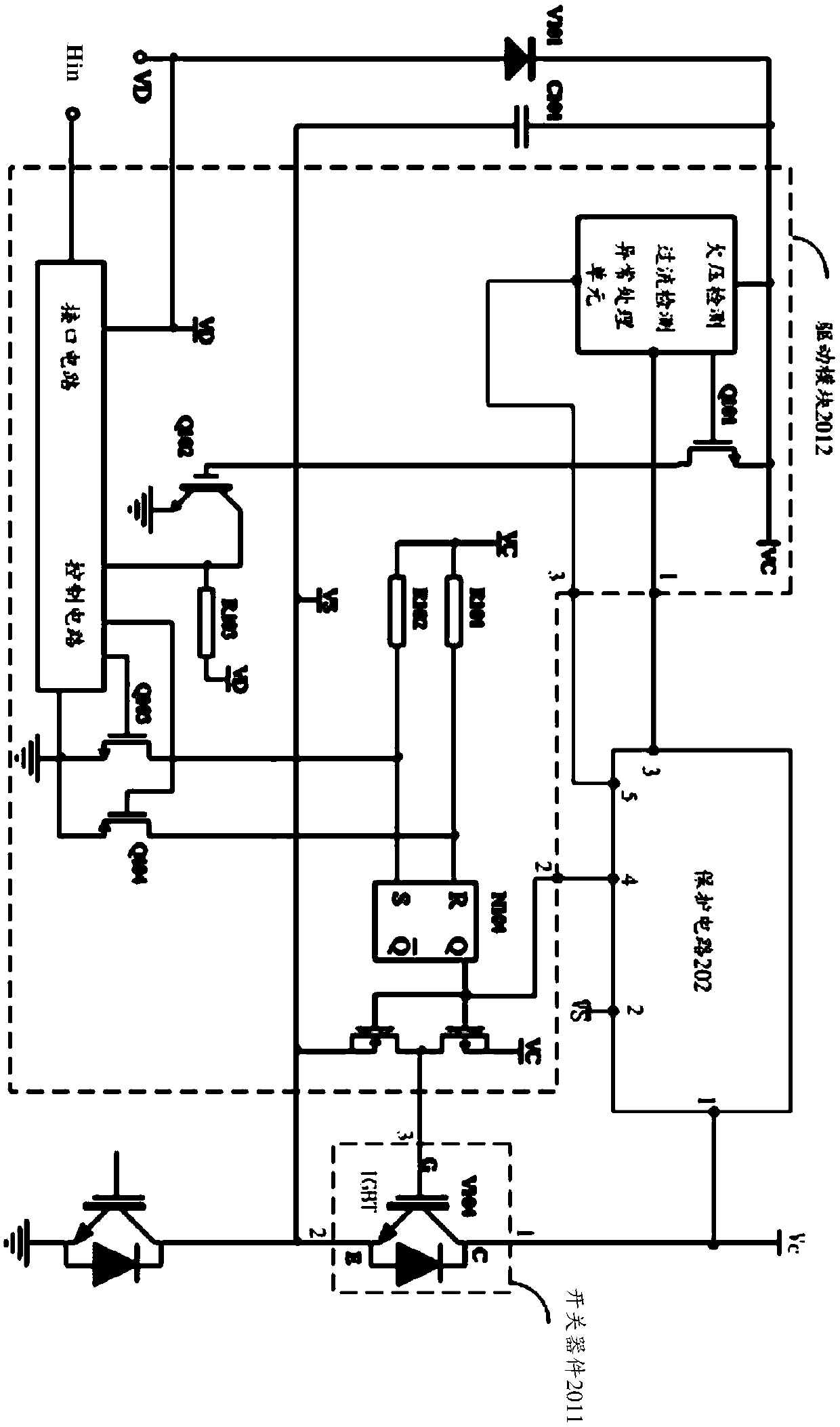 Protection circuit, upper bridge driver chip and IPM module