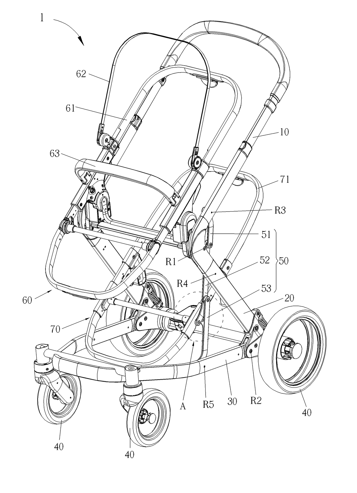 Stroller frame