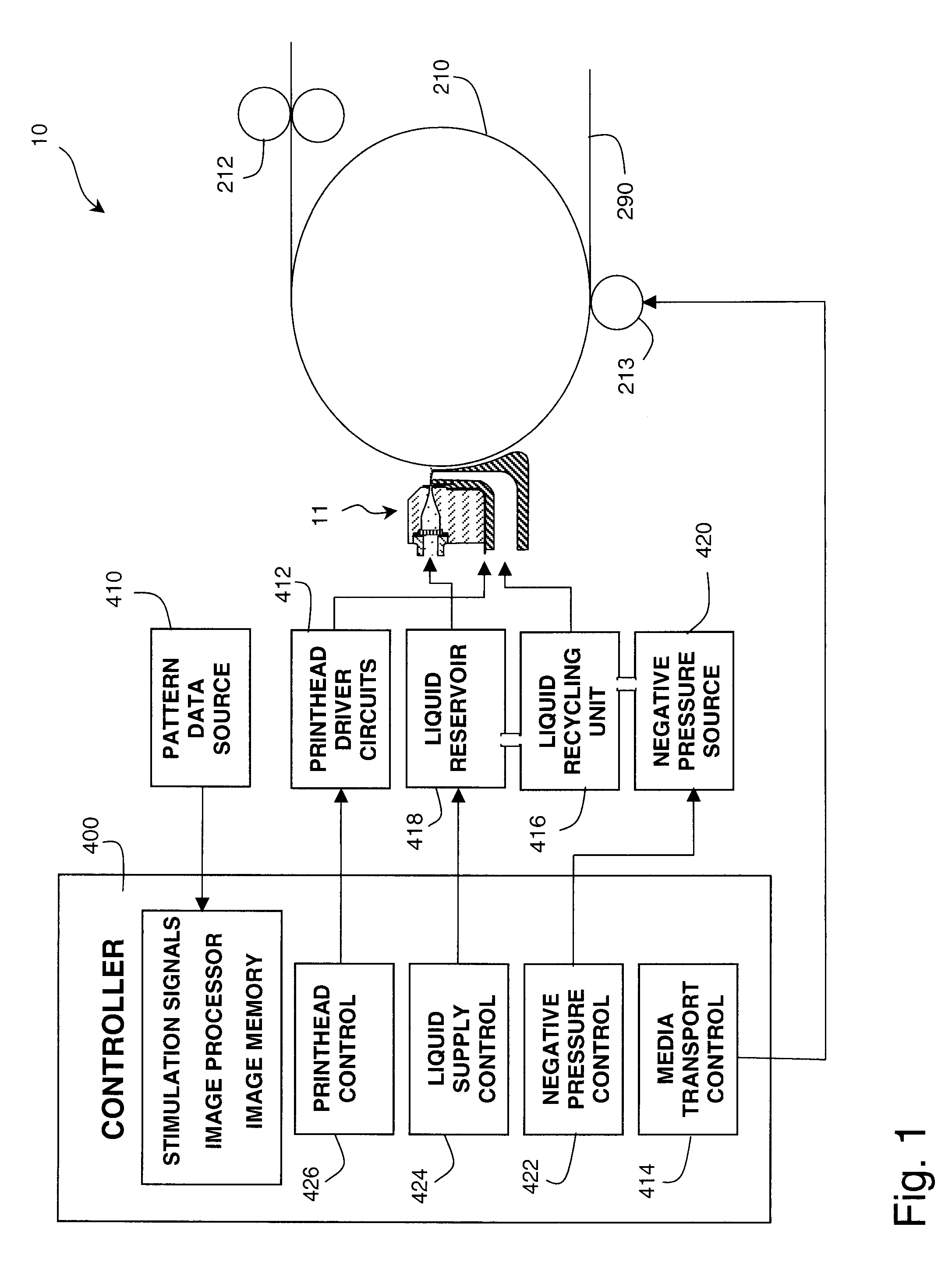 Aerodynamic error reduction for liquid drop emitters