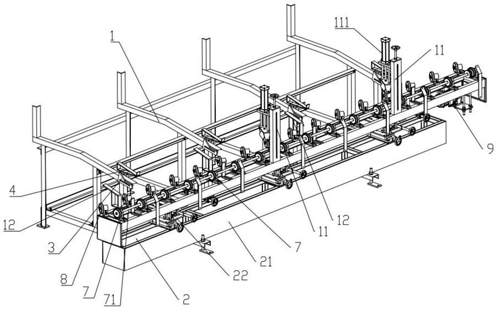 Pipe fitting feeding frame