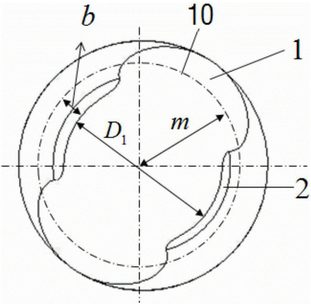 Helical arc gear mechanism meshing transmission in parallel shafts