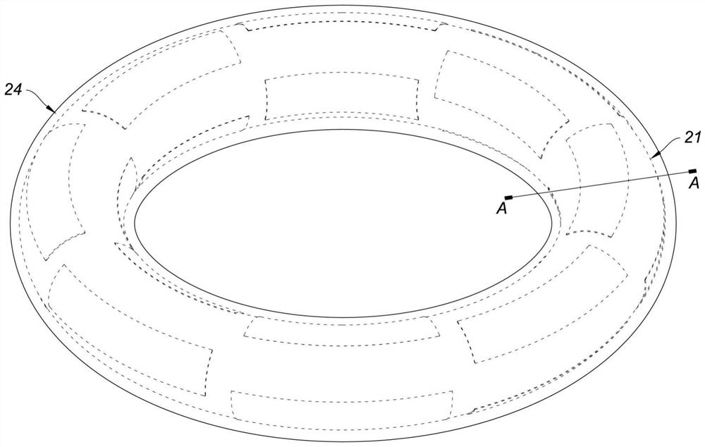 Life buoy with reflecting lens structure