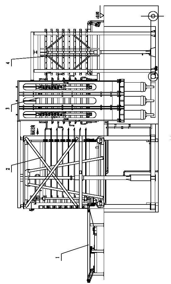 Cushion-plate-free loader for bamboo flakeboard