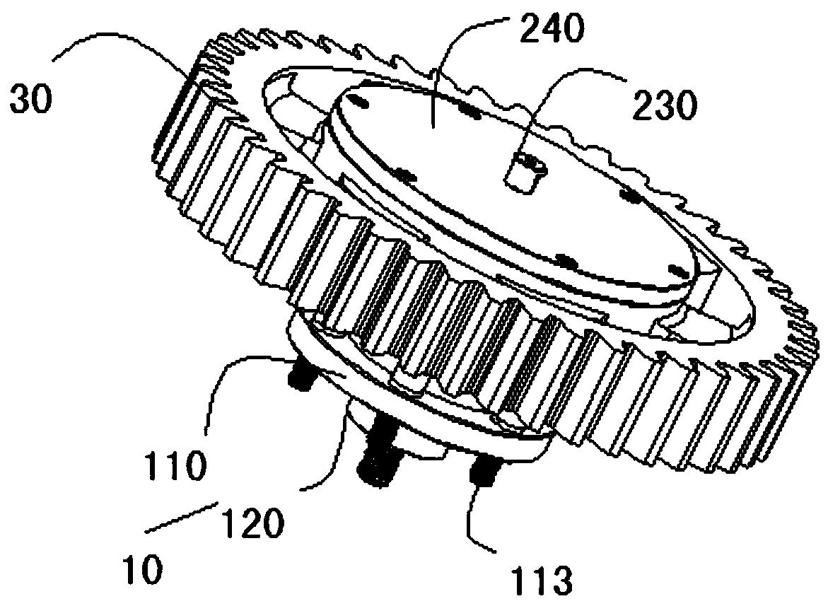 Encoder embedded type mold adjusting idle gear structure