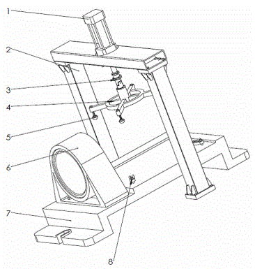 Flexible clamp for numerical control machining of large-scale thin-wall workpiece and clamping force servo control method thereof