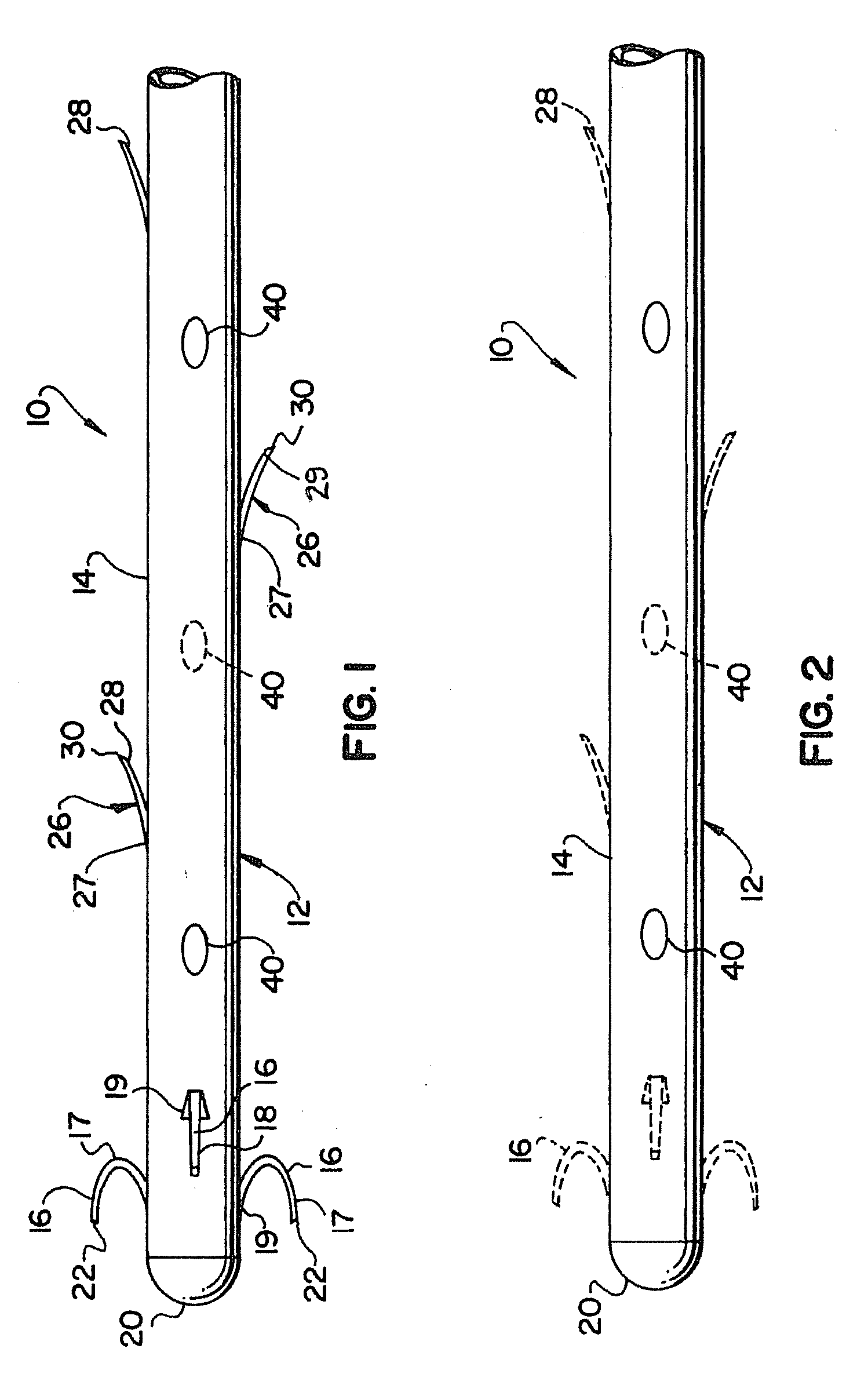 Device with removable projections