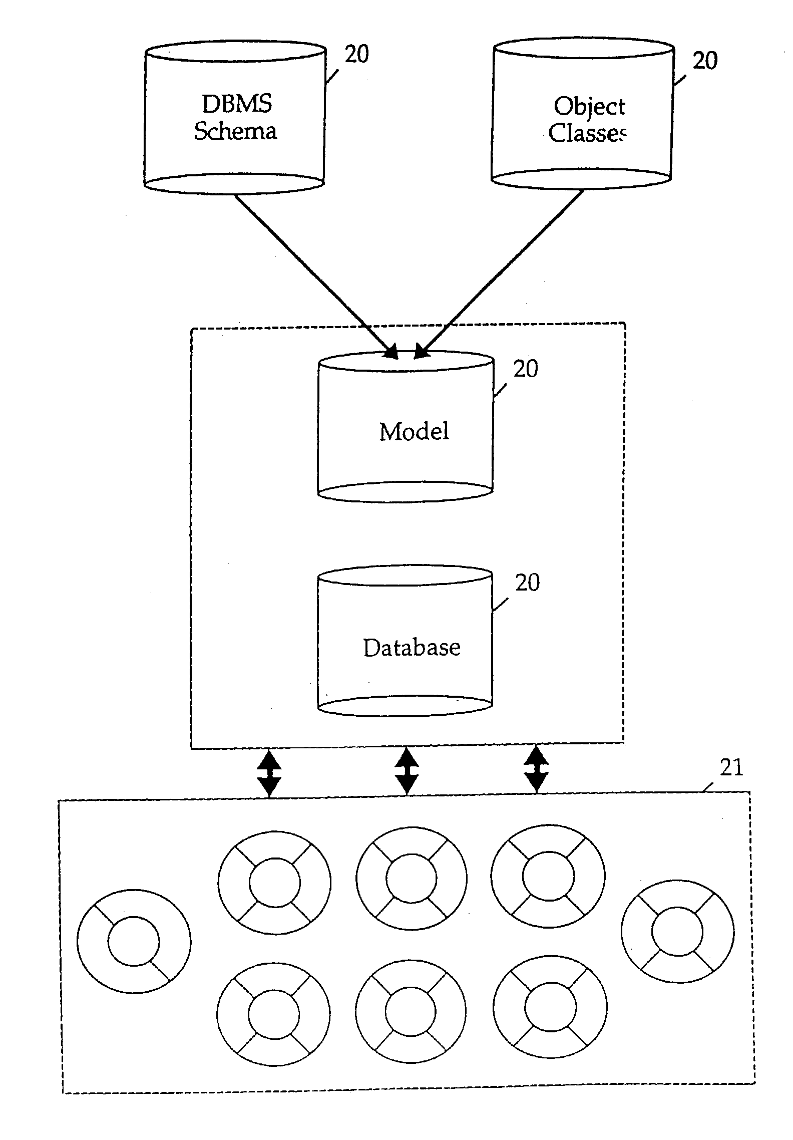 Method and apparatus for mapping objects to multiple tables of a database