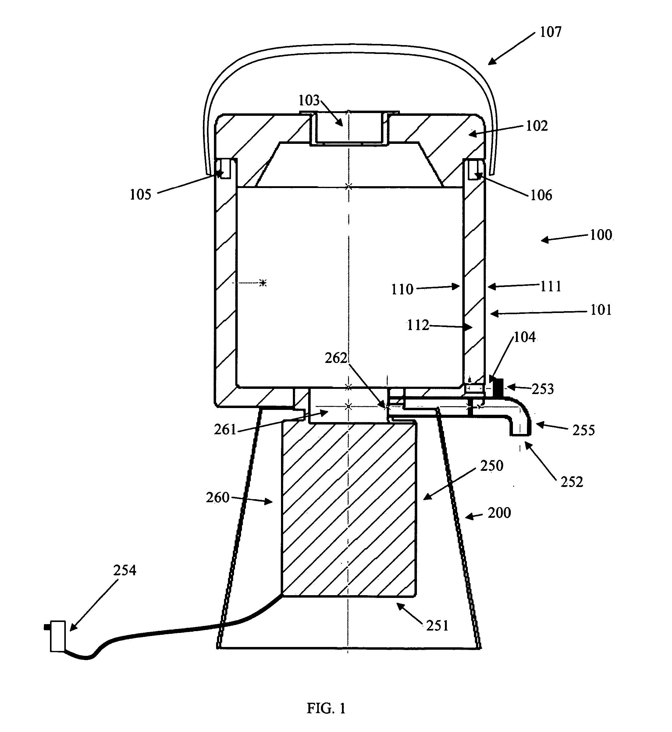 Portable frozen drink processor and dispensing apparatus and method of use