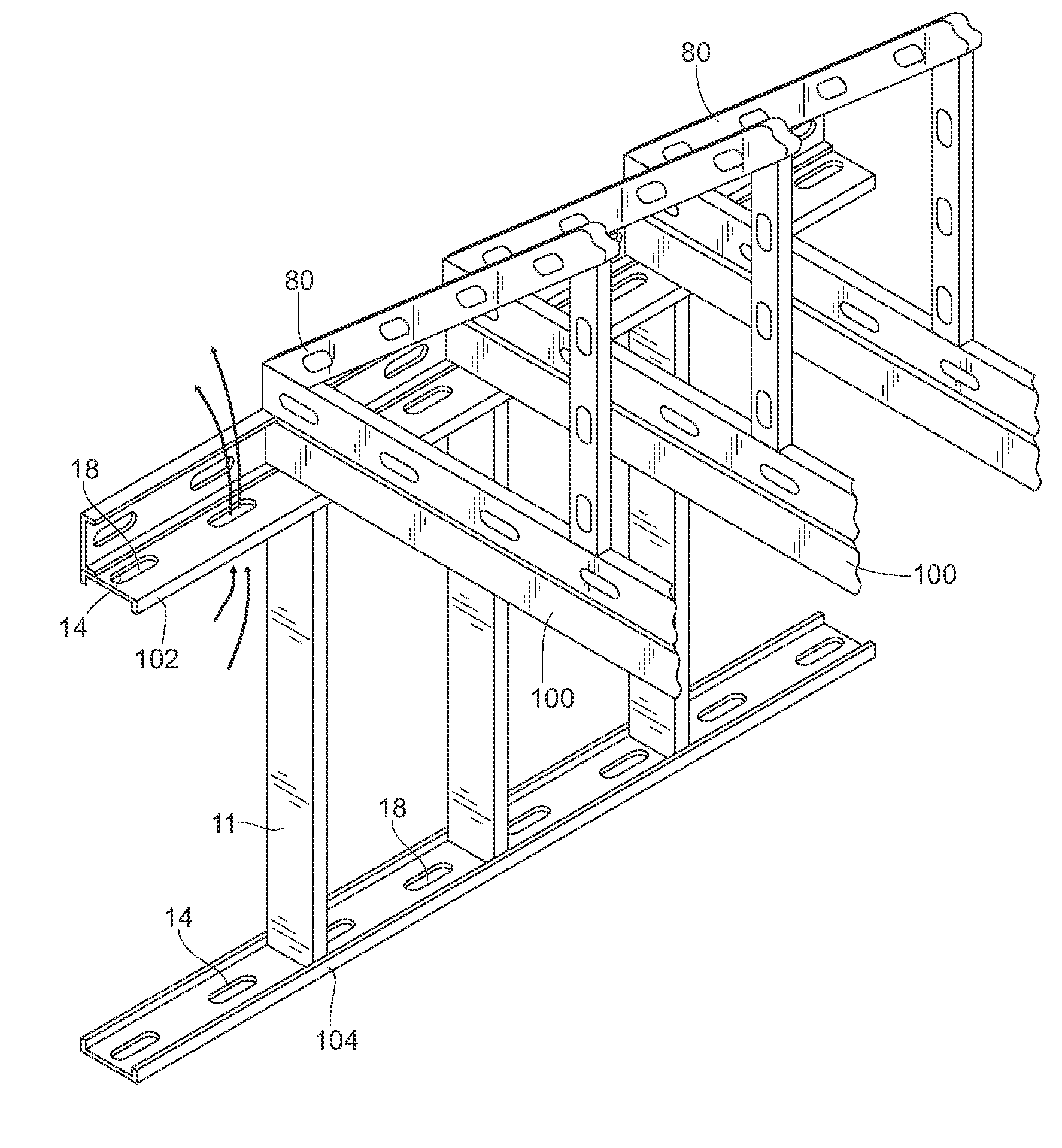 Slotted metal truss and joist with supplemental flanges