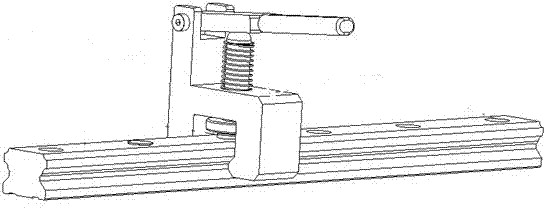 Installation device of counter bore gland of guide rail