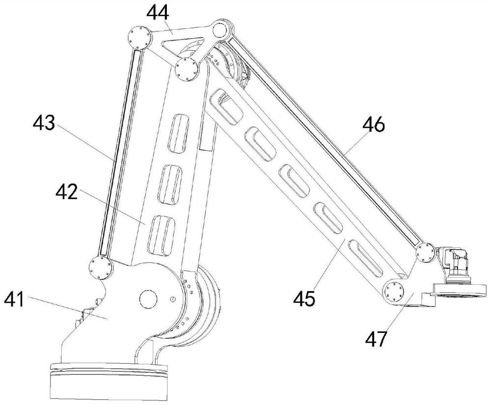 Parallel multi-axis robot and container stacking robot provided with same