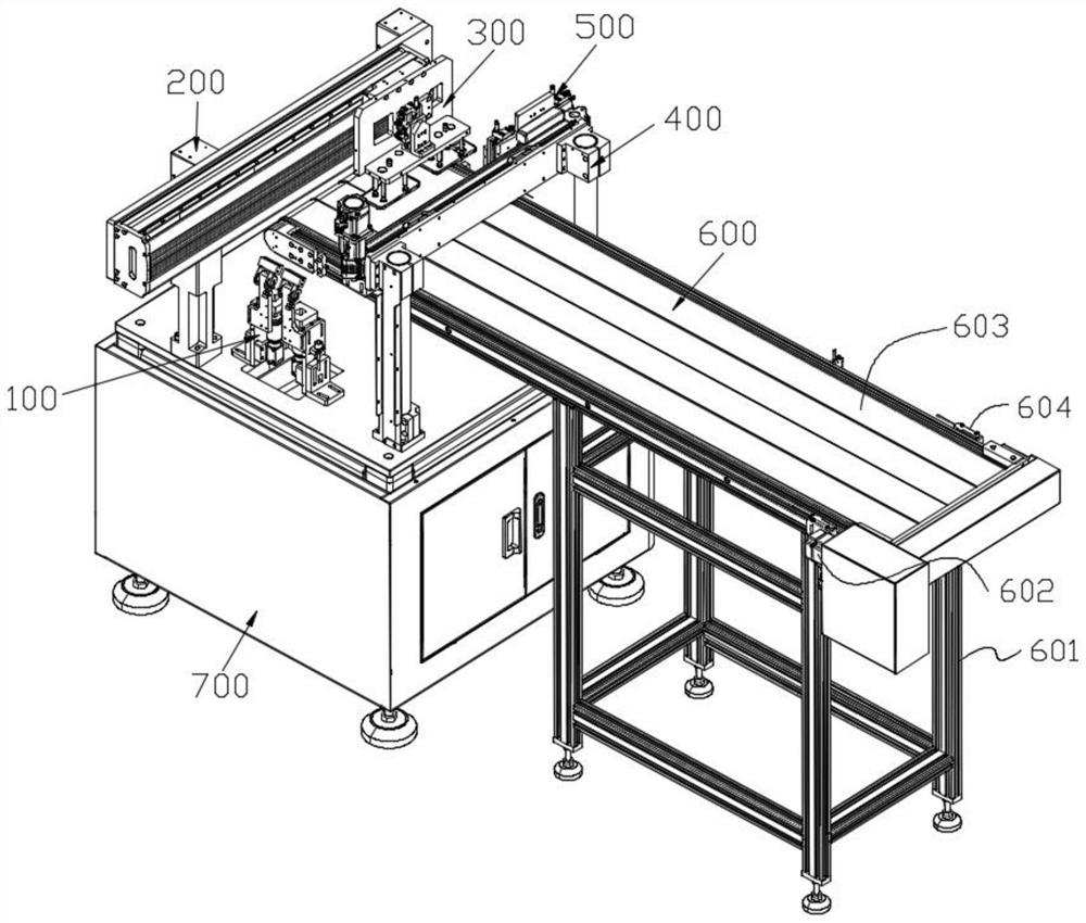 Back inspection sorting blanking device and blanking method