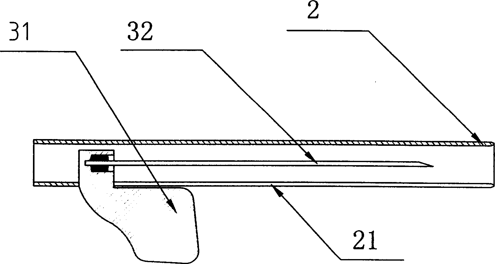 Safety indwelled needle with wings for venous transfusion