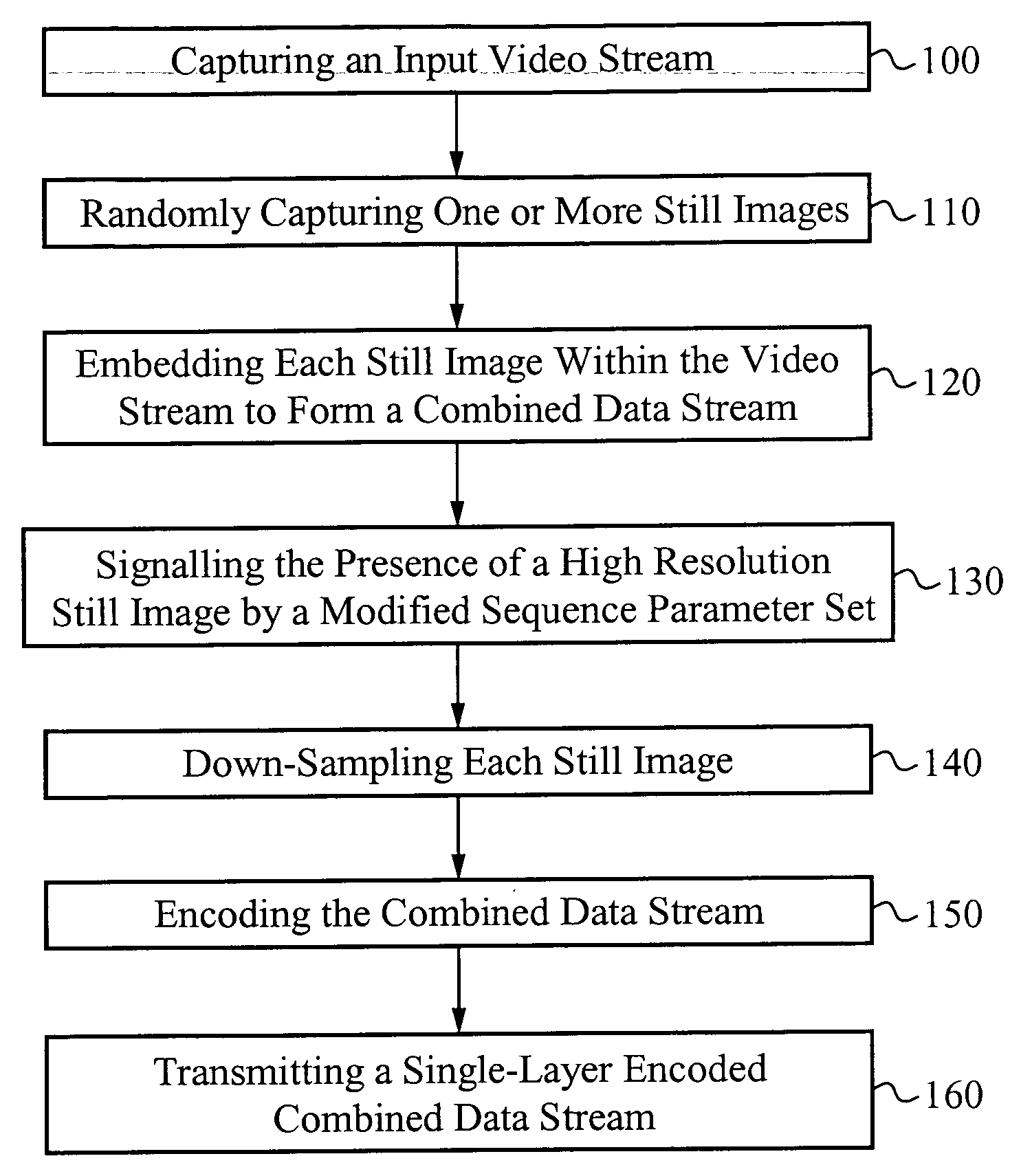 Extension to the AVC standard to support the encoding and storage of high resolution digital still pictures in series with video