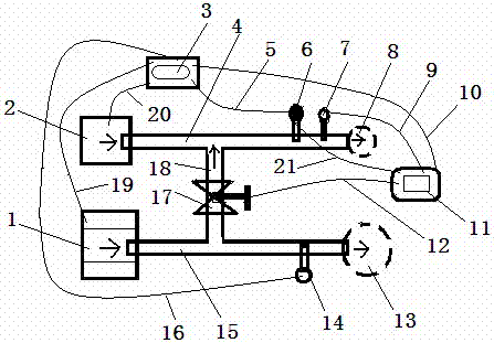 Air compressor set double feedback control system and control method thereof