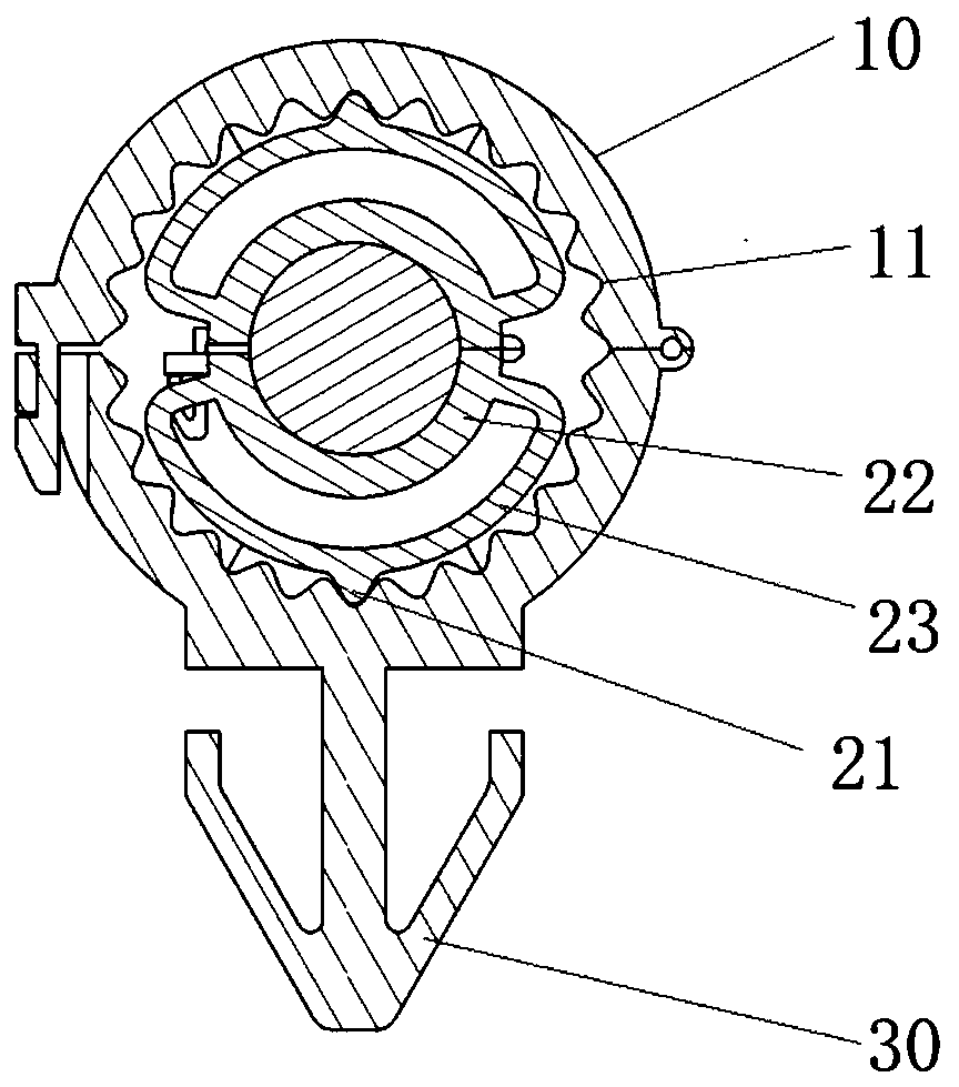 Combined fastener with rotatable step angle